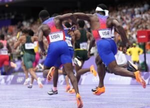 paris-2024:-us-women’s-relay-team-wins-gold-as-men’s-team-gets-disqualified